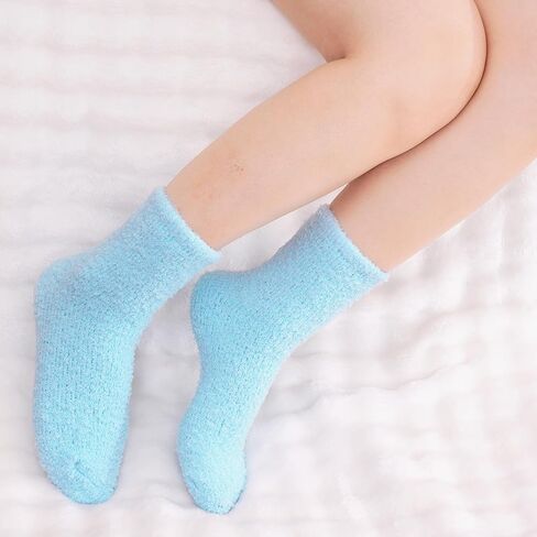 4 أزواج من الجوارب الغامضة للنساء، جوارب شبشب ناعمة، جوارب شتوية دافئة منفوش، جوارب نوم منزلية in Kuwait