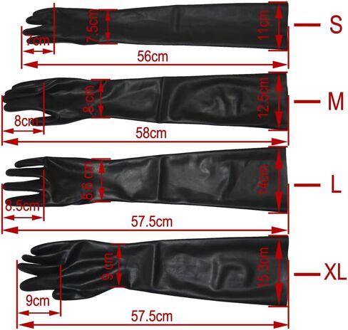 قفازات PARTYGEARS قصيرة من اللاتكس، قفازات مطاطية، ملحقات أزياء كلوبوير in Kuwait