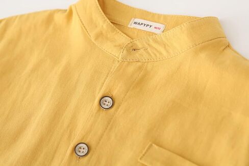 Toddler Boys Long Sleeve Cotton Button Down Shirt Solid Dress Shirts Tees Tops in Saudi Arabia