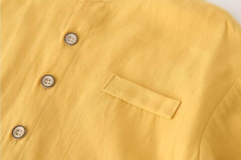 Toddler Boys Long Sleeve Cotton Button Down Shirt Solid Dress Shirts Tees Tops in Saudi Arabia