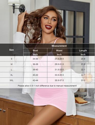 قمصان نوم Avidlove للنساء، ملابس داخلية مثيرة، ملابس نوم مودال، فستان بيبي دول، رقبة على شكل حرف V، قميص كامل الانزلاق in Kuwait