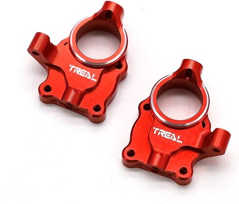TREAL Alu #7075 Inner Portal Covers(2p) Steering Knuckles for 1/24 FMS FCX24 Upgrades (Red) in Saudi Arabia