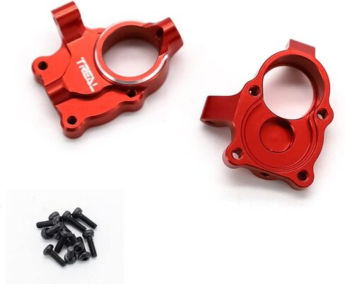 TREAL Alu #7075 Inner Portal Covers(2p) Steering Knuckles for 1/24 FMS FCX24 Upgrades (Red) in Saudi Arabia