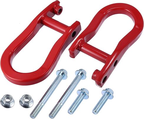 X AUTOHAUX Left Right Front Recovery Tow Hooks Kit 84192871 for Chevy for Chevrolet Silverado for GMC Sierra 1500 2007-2019 Red in Saudi Arabia