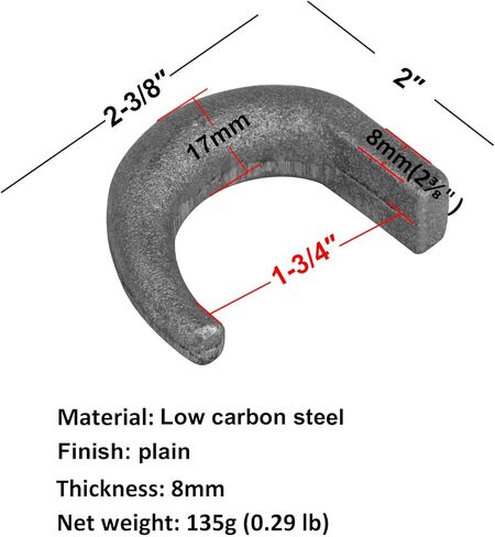 10 قطع من خطافات حبل سلسلة السلامة الملحومة على المقطورات، خطافات ربط بقاعدة مسطحة بقطر 17 مم بحد أقصى in Kuwait