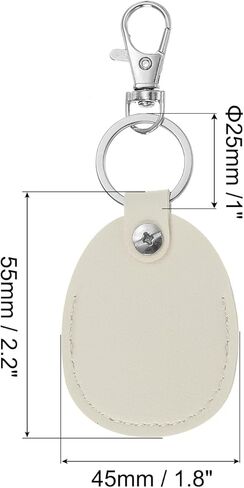 PATIKIL Leather Key Fob, Leather Key Fob with Key Rings Portable Air Tag Holder for ID Key Cards Air Tags in Kuwait