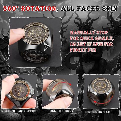 Haxtec Spinner DND Dice, 7-in-1 Metal D&D Cube Fidget Dice Set in Saudi Arabia
