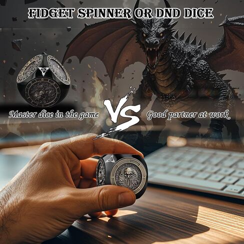 Haxtec Spinner DND Dice, 7-in-1 Metal D&D Cube Fidget Dice Set in Saudi Arabia