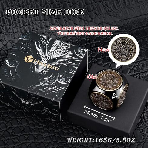 Haxtec Spinner DND Dice, 7-in-1 Metal D&D Cube Fidget Dice Set in Saudi Arabia
