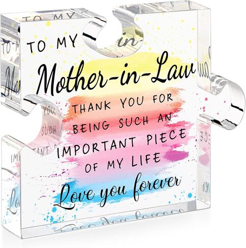Aunt Gifts - Aunt Gifts from Nephew Niece Aunt Christmas Birthday Mothers Day Gifts 4.7 X 3.9 Inch Acrylic Puzzle Piece Desk Decorations Best Aunt Gifts Auntie Wedding Present in Saudi Arabia