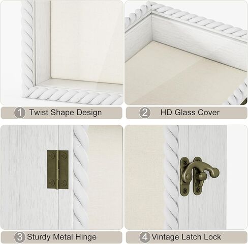 Alsonerbay Shadow Box Frame 11 x 14, Wood Shadow Box Display Case with Linen Back and Twist Shape Door, Pet Memorial Shadow Box for Memorabilia Picture Medals Bouquet (Black, 11x14) in Kuwait