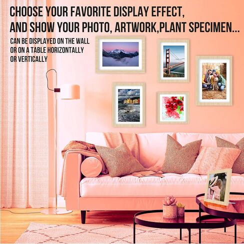 Floating Picture Frames-Floating Photo Frame 3 Pcs Glass Floating Frame Two Sided Picture Frame Large Floating Frame Square Floating Frame Picture Frames with UV Protection Floating Wood Gallery Frame in Saudi Arabia