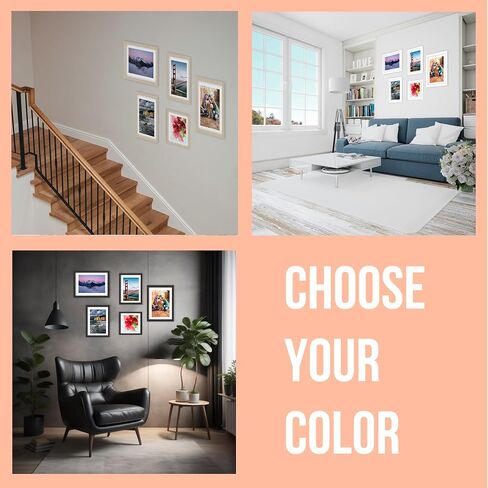 Floating Picture Frames-Floating Photo Frame 3 Pcs Glass Floating Frame Two Sided Picture Frame Large Floating Frame Square Floating Frame Picture Frames with UV Protection Floating Wood Gallery Frame in Saudi Arabia