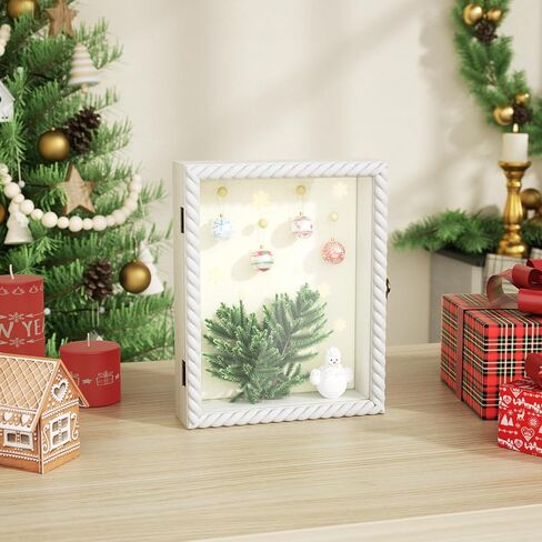 Alsonerbay Shadow Box Frame 11 x 14, Wood Shadow Box Display Case with Linen Back and Twist Shape Door, Pet Memorial Shadow Box for Memorabilia Picture Medals Bouquet (Black, 11x14) in Kuwait