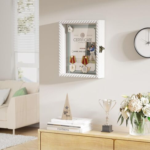 Alsonerbay Shadow Box Frame 11 x 14, Wood Shadow Box Display Case with Linen Back and Twist Shape Door, Pet Memorial Shadow Box for Memorabilia Picture Medals Bouquet (Black, 11x14) in Kuwait