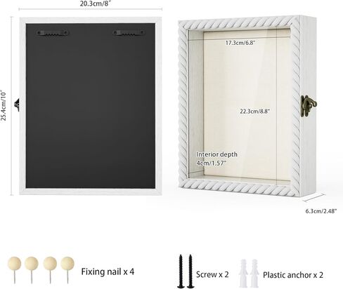 Alsonerbay Shadow Box Frame 11 x 14, Wood Shadow Box Display Case with Linen Back and Twist Shape Door, Pet Memorial Shadow Box for Memorabilia Picture Medals Bouquet (Black, 11x14) in Kuwait