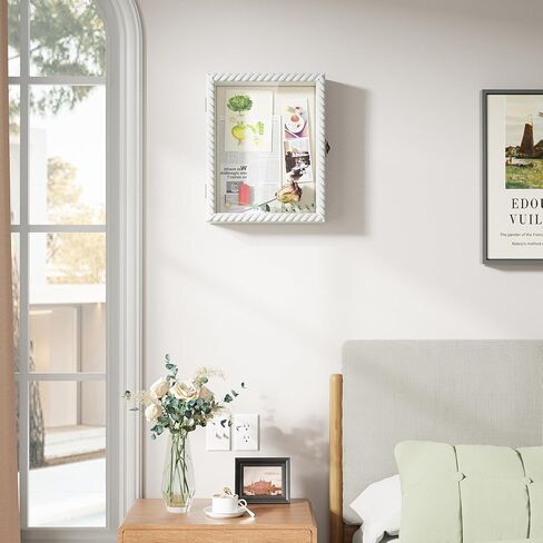 Alsonerbay Shadow Box Frame 11 x 14, Wood Shadow Box Display Case with Linen Back and Twist Shape Door, Pet Memorial Shadow Box for Memorabilia Picture Medals Bouquet (Black, 11x14) in Kuwait