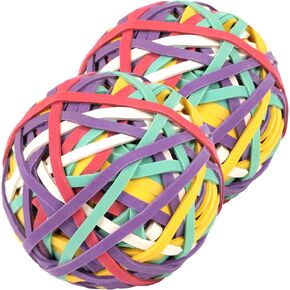 AMUU Rubber Band Ball #33 rubber bands 2 Pack ball About 300pcs 5 colors rubber Bands for Office School Home Strong Elastic Band 5 colors Loop Office Supplies