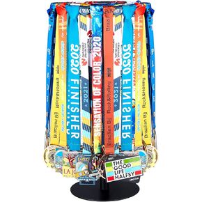 Shimeyao Medal Hanger Display Medal Display Rotatable Medal Holder Rotating Metals Display Rack Adjustable Award Holder Stand for Basketball Running Sports Race, Hold Over 45 Medals