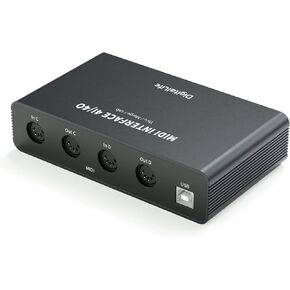 DigitalLife 3-in-1 4x4 MIDI Interface Box - 4i/4o USB-MIDI, 4i/4o MIDI-Thru, 2i/4o MIDI-Merge