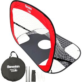 Senston Soccer Goals Portable for Kids and Adult，Pop Up Training Soccer Goals for Backyard Indoor or Outdoor-2 in 1 Soccer Nets with Carry Bag