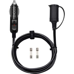 14AWG Premium Pure Copper 12V 24V Car Cigarette Lighter Socket Extension Cord, 6ft / 1.8m 14 AWG Cable Wire For Car inverter Air pump electric cup car refrigerator etc