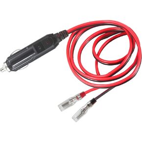 [2 PACK] 12v 12Volt Replacement Cigarette Lighter Male Plug with Leads - Car Adapter Dc Battery Charger Kit Connectors Cigar Plugs Power Supply Accessories Heavy Duty Cord Auto Cable Led Light 15Amp