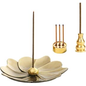 Cherry Blossom Multi-Functional Incense Holder -3 Types of Bases Meeting with Your Needs,Detachable Ash Catcher for Home, Office, and Yoga Meditation