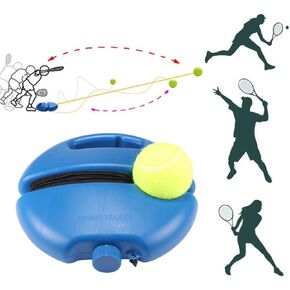 ALLOMN Tennis Trainer Rebound Ball, Tennis Training Tool for Self Tennis Practice, Solo Tennis Exercise Equipment Sports Tool, Portable Tennis Rebounder Kit for Adults Beginners Single Player
