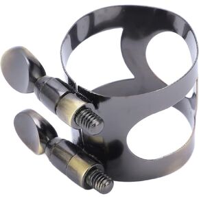 HERCHR Clarinet Ligature with Adjustable Screws, Vintage Clarinet Mouthpiece B Flat Ligature for Bb Clarinet Mouthpiece Woodwinds Instrument Clarinet Mouthpiece Ligature Bass Clarinet Mouthpiece(#1)