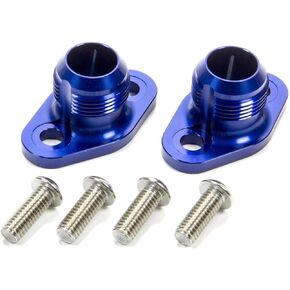 Meziere WP8116ANANB Blue 16AN Water Pump Port Adapter for Small Block Chevy - Pack of 2
