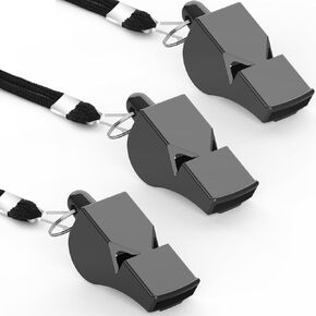 Whistle,Professional Sports Whistle with Lanyard, Very Loud Pea-Less Whistle, Perfert for Coaches, Referees, Lifeguards and Polices (3PCS)