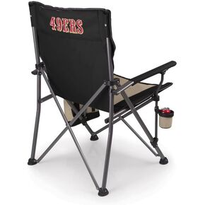 PICNIC TIME NFL Unisex-Adult NFL Big Bear XXL Camp Chair with Cooler, Heavy Duty Beach Chair, 500 lb Capacity Camping Chair with Carry Bag
