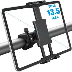 حامل iPad LZSIG للدراجة الثابتة، حامل الكمبيوتر اللوحي على مقود جهاز المشي، حامل للدراجات الثابتة، دراجة التمرين، حامل الميكروفون، ورقة موسيقية مناسبة لـ 4.7-13.5 بوصة، Galaxy والأجهزة اللوحية والهواتف in Kuwait