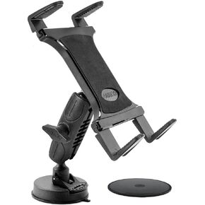 ARKON Mounts - Heavy-Duty Sticky Suction Tablet Mount | Spring Loaded Design | 360-Degree Rotation | Tablet Holder for Car/Truck Dash or Windshield | Fits iPad, Samsung Galaxy Tab, Nexus and More