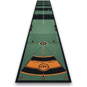 WELLPUTT - Golf Putting Training Mat - 13ft Green