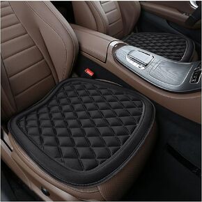 Car Seat Covers, 2 Pack Breathable Anti-Slip Bottom Seat Cushion Mat Pad, Universal Four Seasons, Car Front Driver Bottom Seat Protector Covers, Fit for Truck SUV More Vehicles (Black)