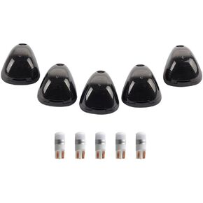 HERCOO Smoked LED Roof Lights White Cab Marker Clearance Running Compatible with 1999-2016 F250 F350 F450 F550 Super Duty Aftermarket Replacement