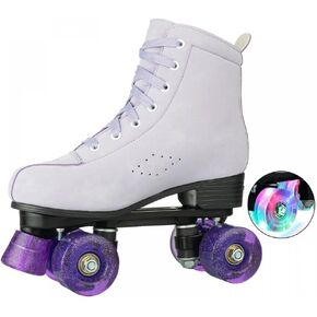 YYW Roller Skates for Women Girls, Cozy Stylish High-top Roller Skates for Beginner, Indoor Outdoor Classic Double-Row Roller Skates in Kuwait
