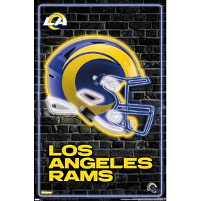 Trends International NFL Los Angeles Rams - Neon Helmet 23 Wall Poster