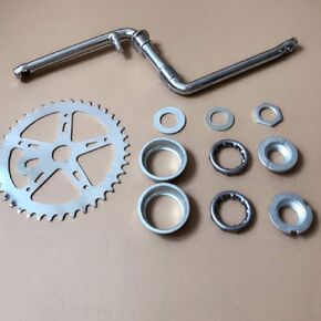 2"Cup Wide Pedal Crank Kit, One-Piece Crank, for 2- Stroke Motor,Gas Motorized Bicycle 48cc/66cc/80cc