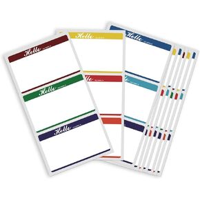MFLABEL® Colorful Plain Name Tag Labels 200 Stickers Star Name Labels 3 1/2 X 2 1/4 Name Tag Stickers for Office, Meeting, School and Home
