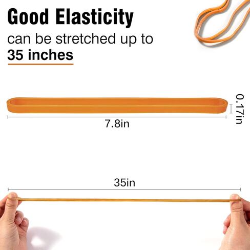 Super Size Rubber Bands - 60 Pcs Large Heavy Duty Latex Rubber Bands, Thick Multi Function Elastic Wrapping Bands Long for Office Outdoor Tie Up Garbage Bag Notebook File Packing Moving in Kuwait