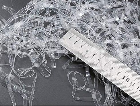 شريط مطاطي Longdex 60 قطعة 145 × 5 مم أربطة مطاطية شفافة مقاومة للأشعة فوق البنفسجية من مادة TPU in Saudi Arabia