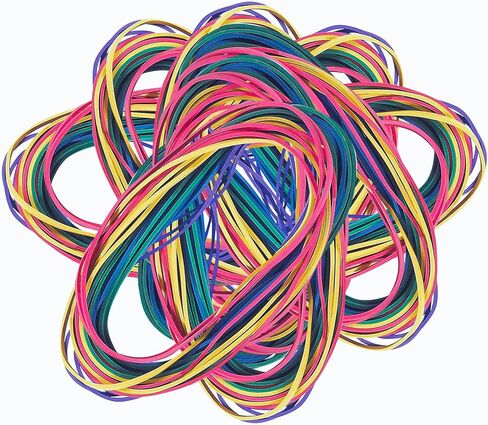 7" Multicolor Extra Large Rubber Bands - Assorted Mixed Color Rubber Bands, Rubber Bands for Office, School & Home, Stretchable Rubber Elastics Bands, Big Size Rubber Bands (Multicolor, 48 Pack) in Saudi Arabia