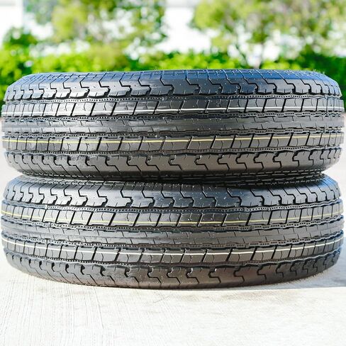 مجموعة من 2 (اثنين) إطارات نصف قطرية مستديرة ST Hikee نصف فولاذية ممتازة للمقطورة - ST235/80R16 235/80/16 235/80-16 124/120L نطاق تحميل F LRF 12 طبقة BSW جدار جانبي أسود in Kuwait