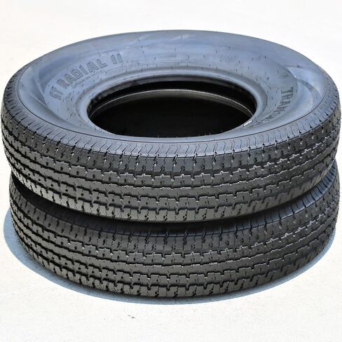 مجموعة من 2 (اثنين) إطارات شعاعية Transeagle ST Radial II Premium Trailer-ST205/75R15 205/75/15 205/75-15 107/102L نطاق التحميل D LRD 8 طبقات BSW جدار جانبي أسود in Kuwait