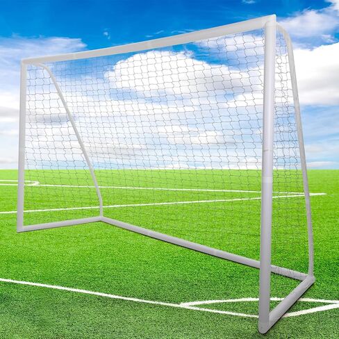 10 x 6.5 FT Soccer Goal with 2 Nets and Oxford Carry Bag Backyard Soccer Goal with Weatherproof Frame Ground Stakes Portable PVC Full Size Soccer Goal Post for Kid Adult Practice Training in Saudi Arabia