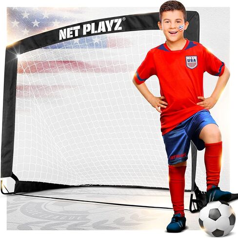 شبكة كرة القدم لأهداف كرة القدم من NET PLAYZ - أهداف كرة القدم المنبثقة للأطفال لممارسة التدريب في الفناء الخلفي، قابلة للحمل in Kuwait