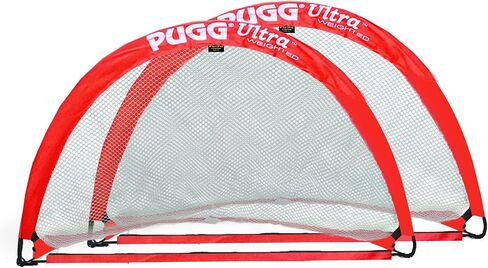 PUGG - هدف كرة القدم المنبثق Ultra Q5 - شبكة كرة قدم للتدريب المحمولة - زوج (أحمر) in Saudi Arabia